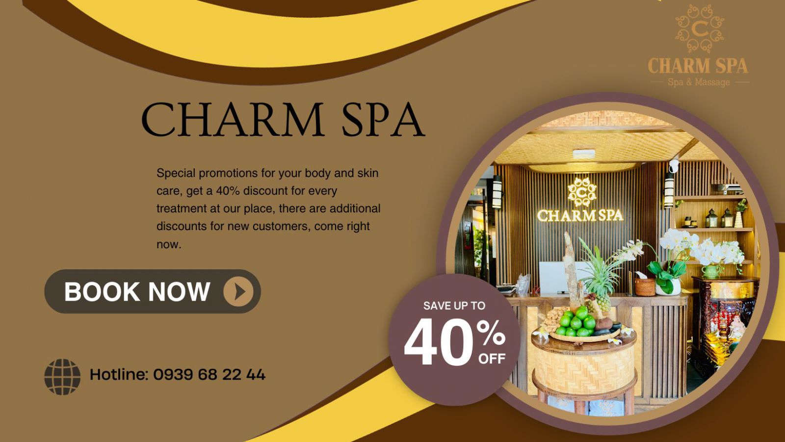 chương trình khuyến mãi giờ vàng tại charm spa